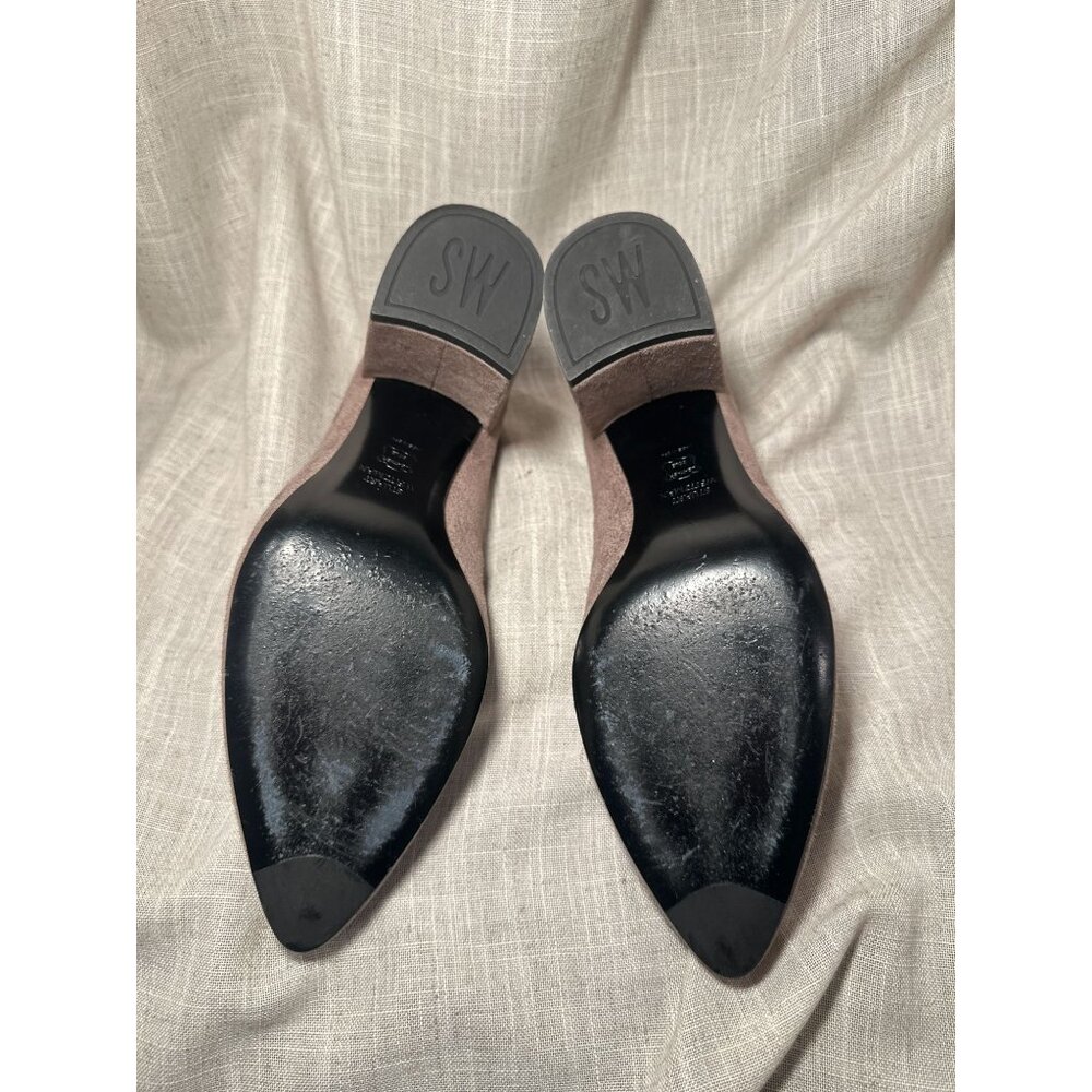 Gray Suede Stuart Weitzman Block Heels Size 9m - image 4